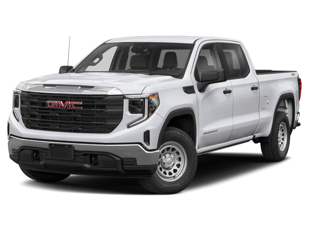 2024 GMC Sierra 1500 SLT in Summit White — front three-quarter view