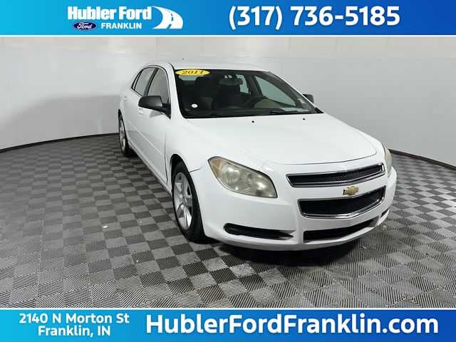 2011 Chevrolet Malibu LS w/1LS in Summit White — front three-quarter view
