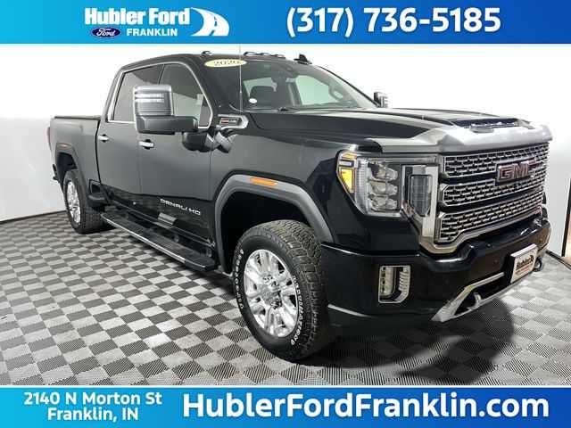 2020 GMC Sierra 2500HD Denali in Onyx Black — front three-quarter view