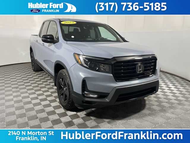 2023 Honda Ridgeline Black Edition in Sonic Gray Pearl — front three-quarter view