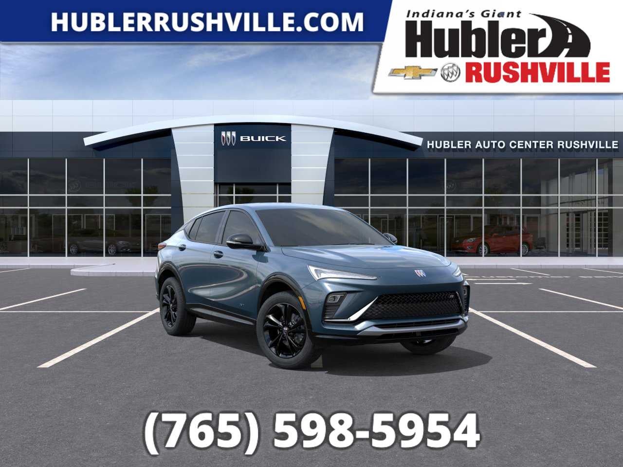 2026 Buick Envista Sport Touring in Ocean Blue Metallic — front three-quarter view