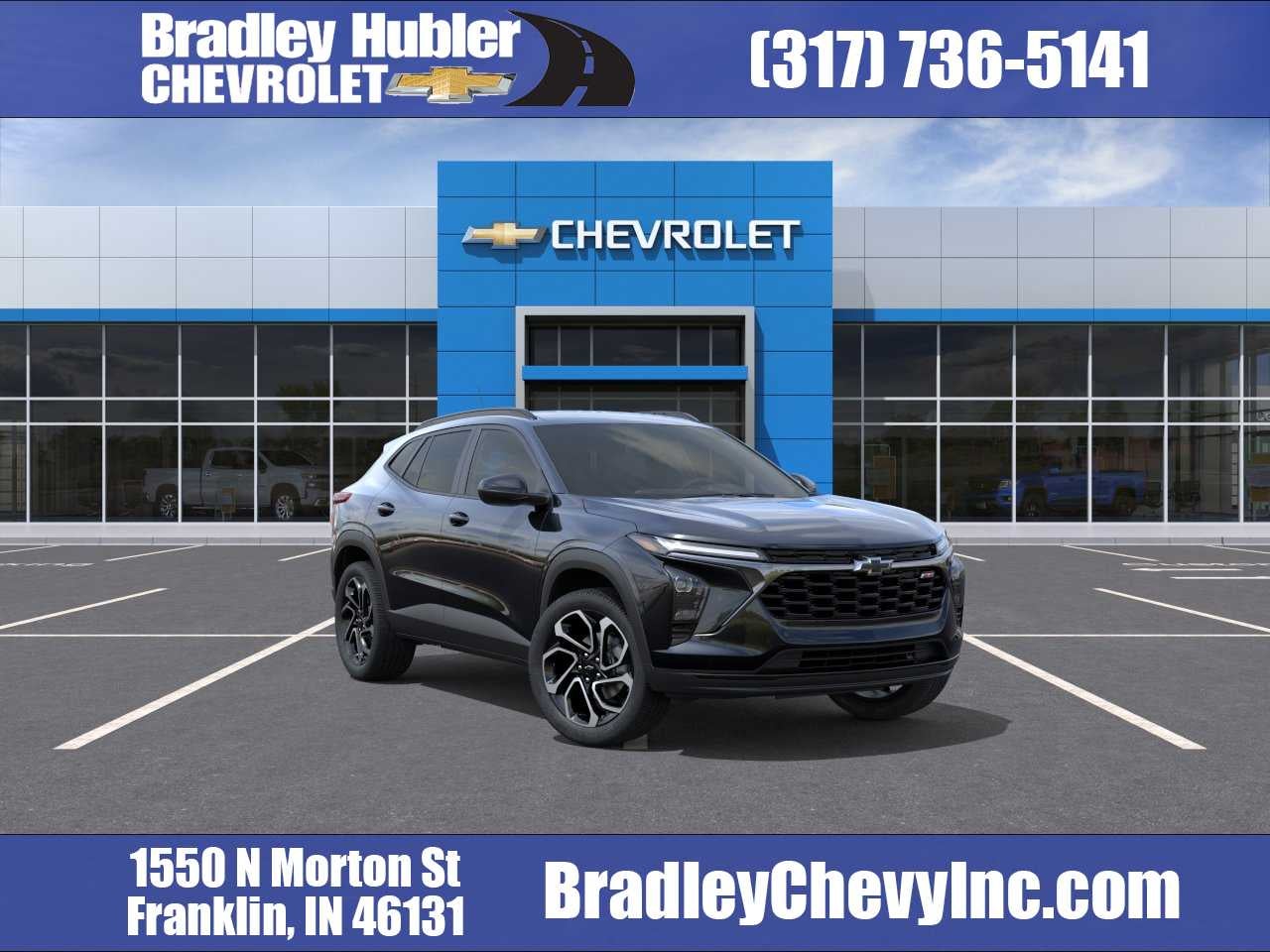 2026 Chevrolet Trax 2RS in Mosaic Black Metallic — front three-quarter view