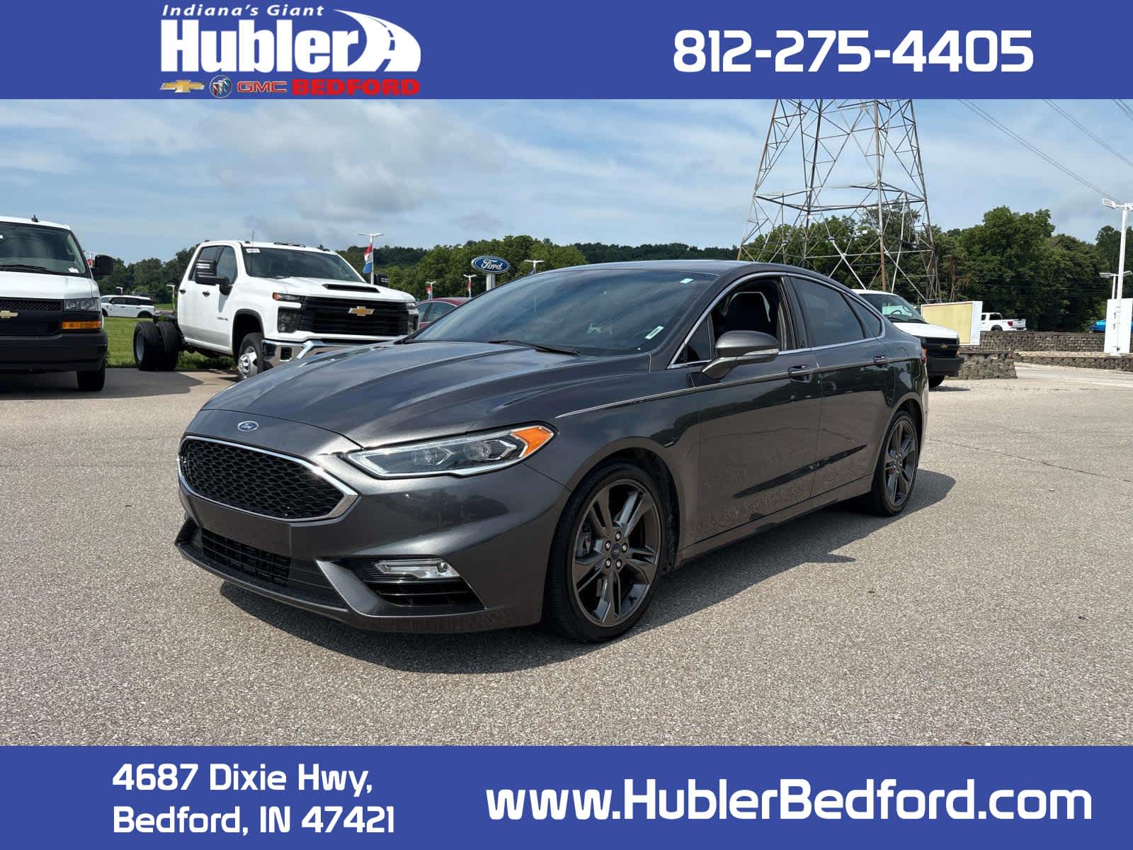 2018 Ford Fusion Sport in Gray — front three-quarter view