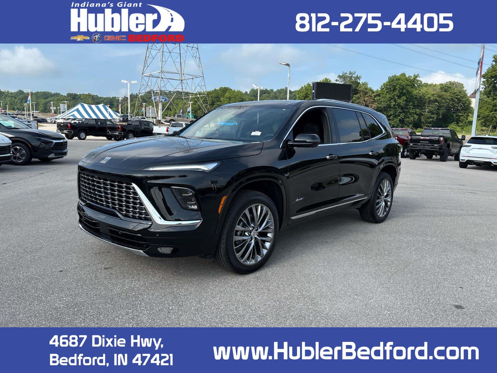 2026 Buick Enclave Avenir in Ebony Twilight Metallic — front three-quarter view