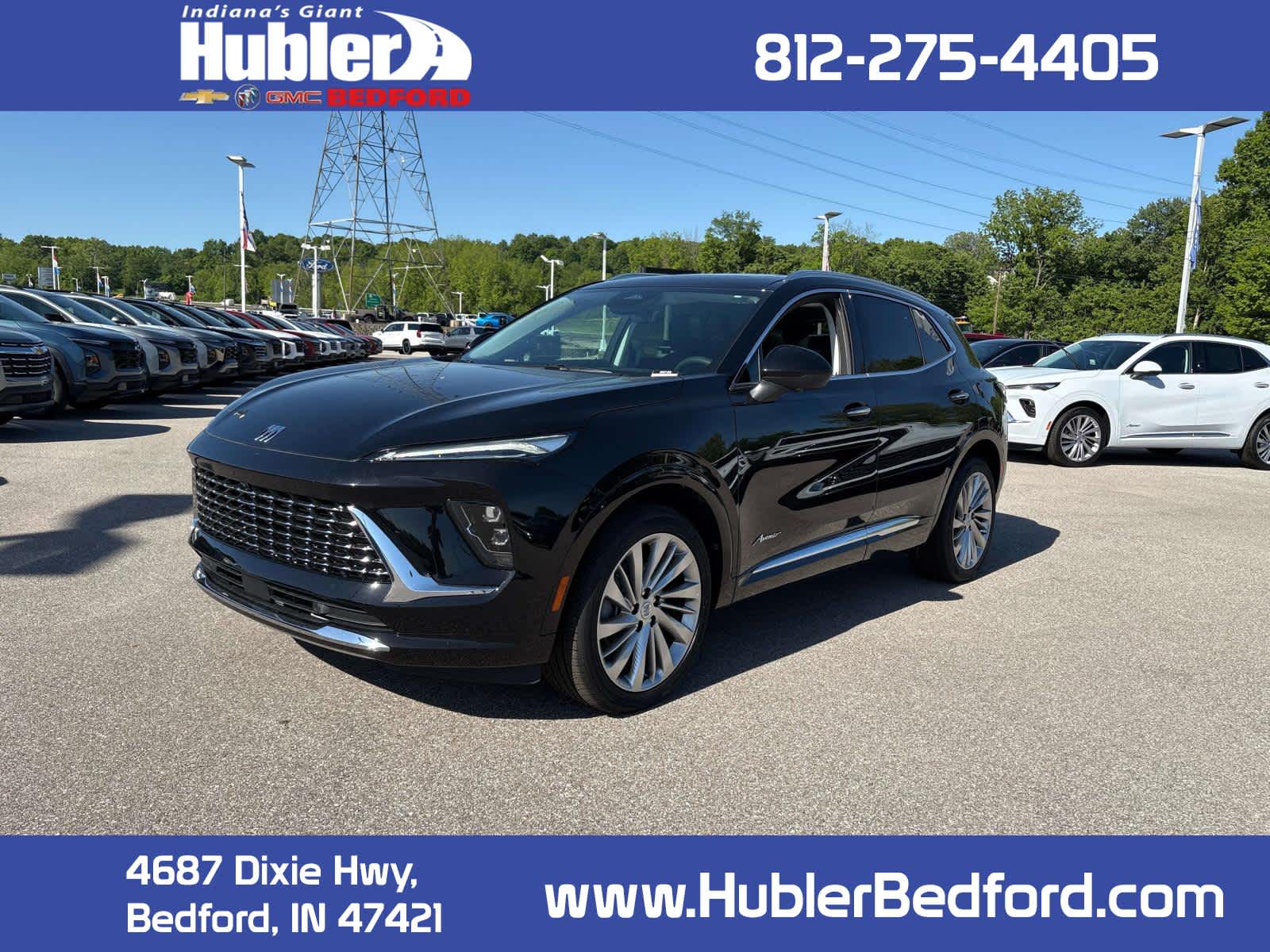 2026 Buick Envision Avenir in Ebony Twilight Metallic — front three-quarter view
