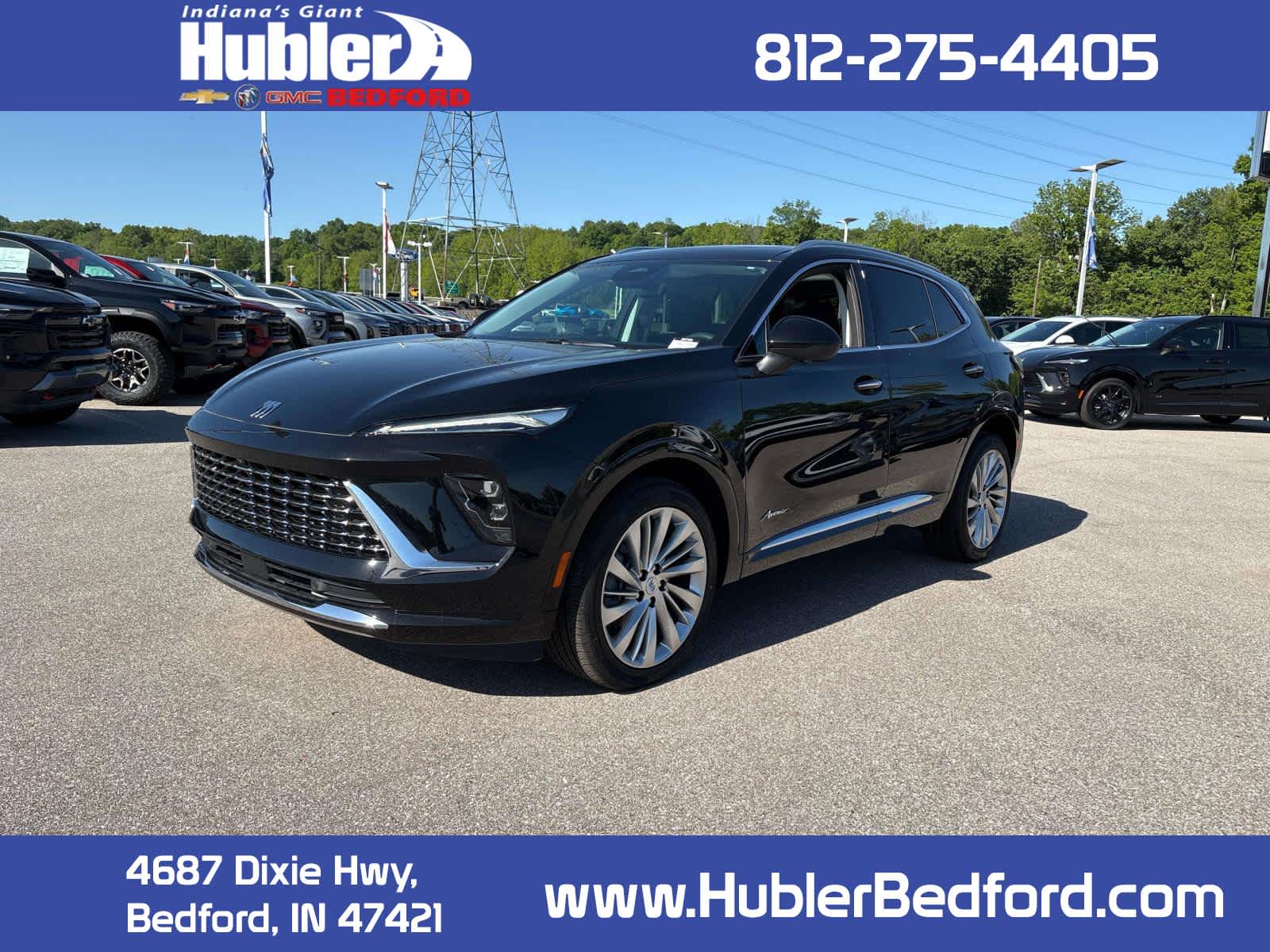 2026 Buick Envision Avenir in Ebony Twilight Metallic — front three-quarter view
