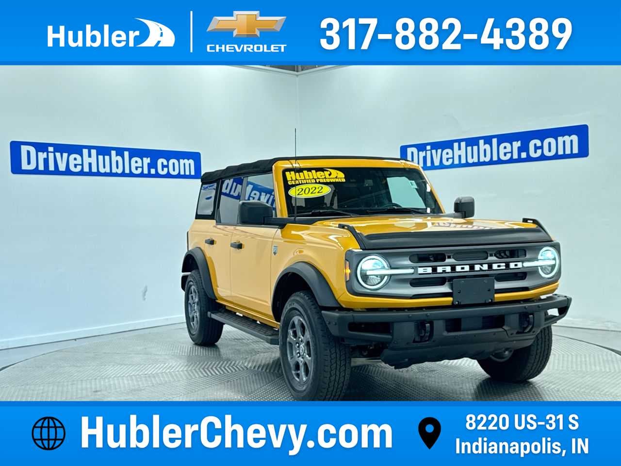 2022 Ford Bronco Base in Or — front three-quarter view