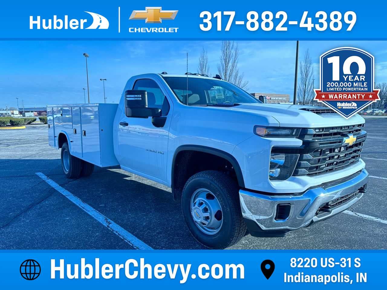 2026 Chevrolet Silverado 3500 HD Chassis Cab Work Truck in Summit White — front three-quarter view