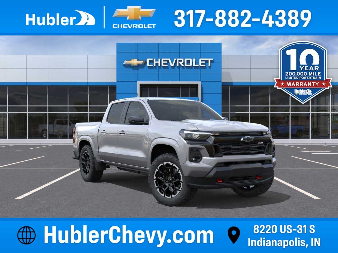 2026 Chevrolet Colorado Z71 in Sterling Gray Metallic — front three-quarter view