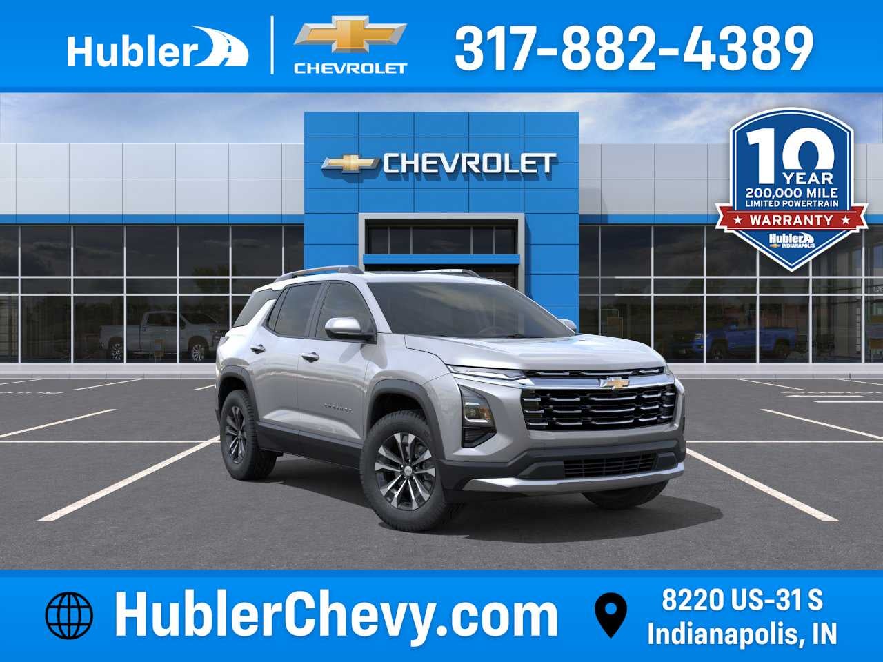 2027 Chevrolet Equinox LT in Sterling Gray Metallic — front three-quarter view