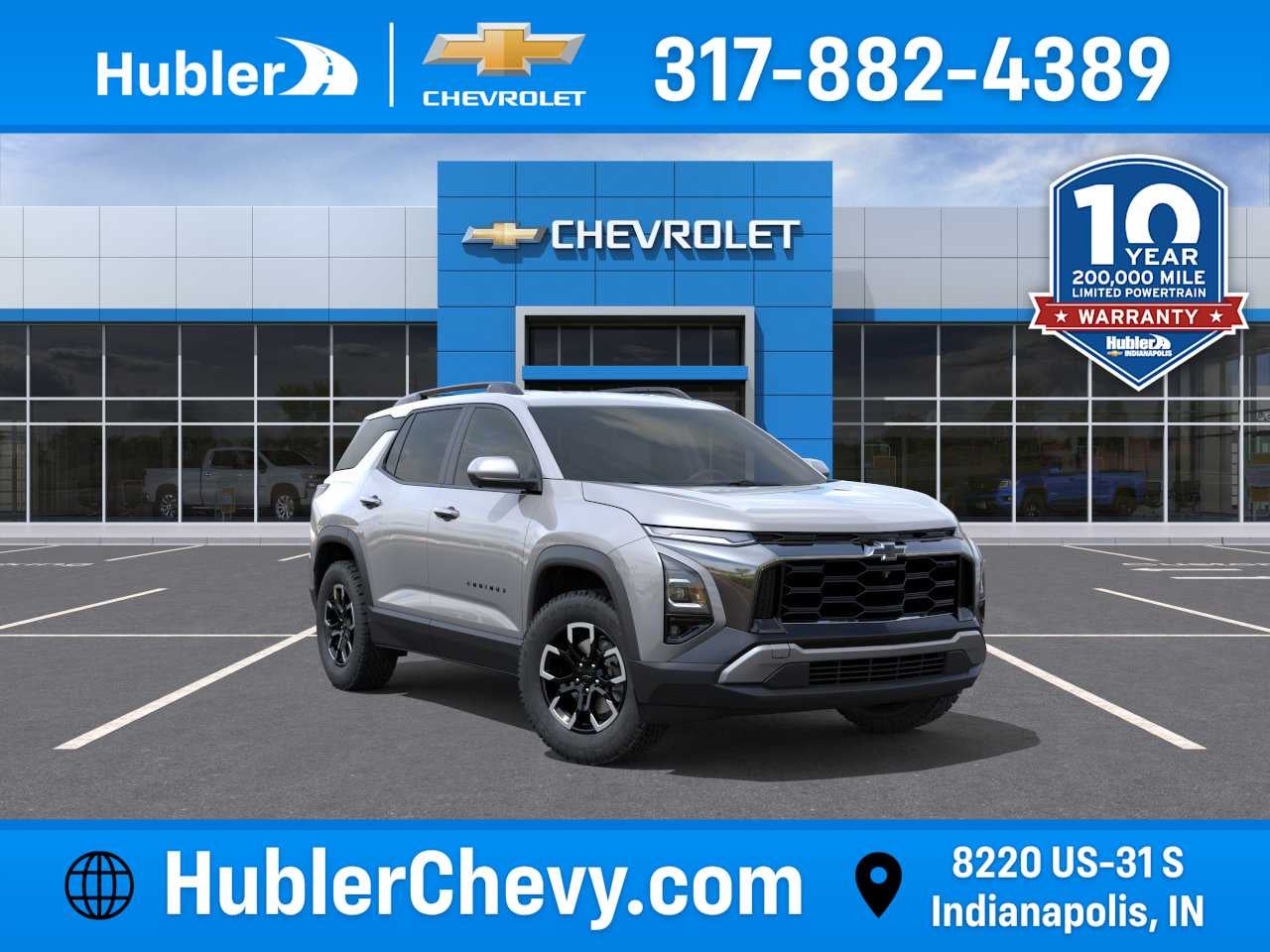 2027 Chevrolet Equinox ACTIV in Sterling Gray Metallic — front three-quarter view