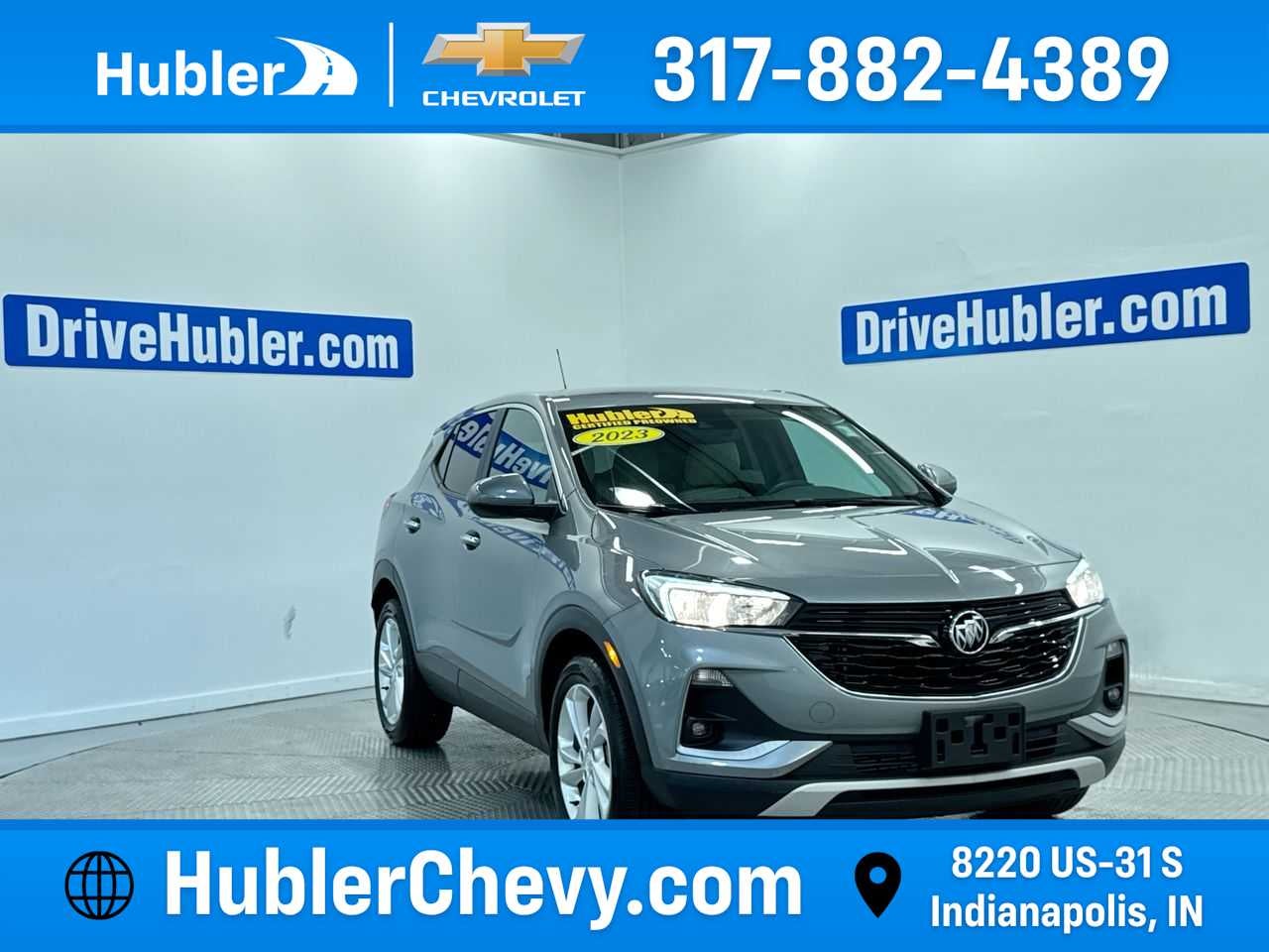 2023 Buick Encore GX Preferred in Moonstone Gray Metallic — front three-quarter view