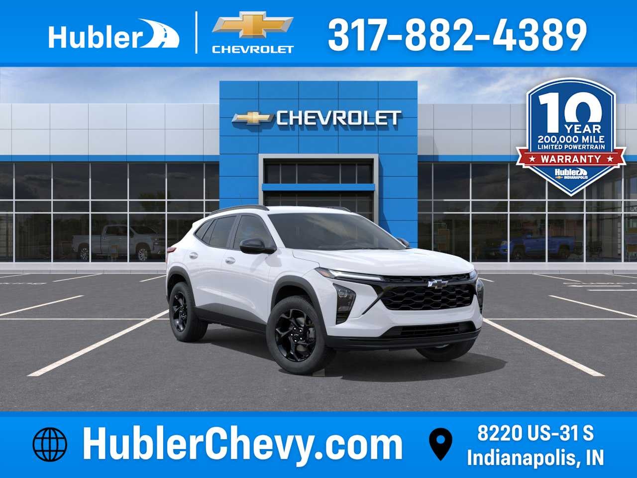 2026 Chevrolet Trax LT in Summit White — front three-quarter view