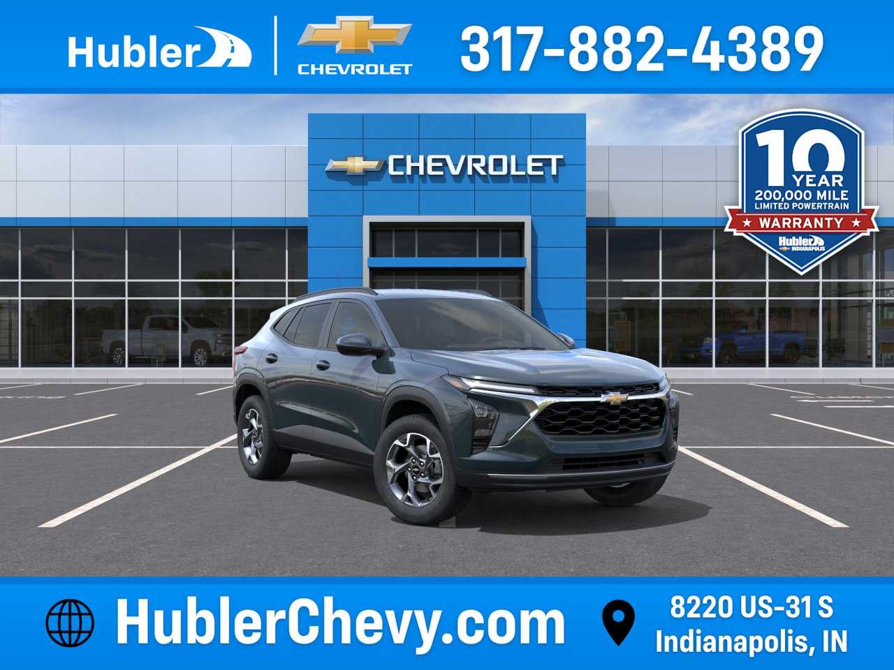 2026 Chevrolet Trax LT in Cypress Gray — front three-quarter view