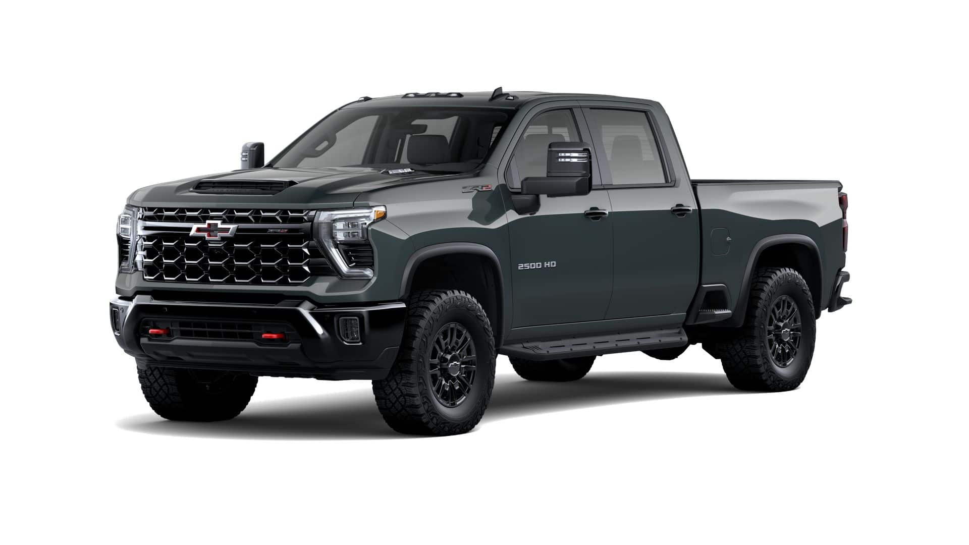 2026 Chevrolet Silverado 2500 HD ZR2 in Cypress Gray — front three-quarter view