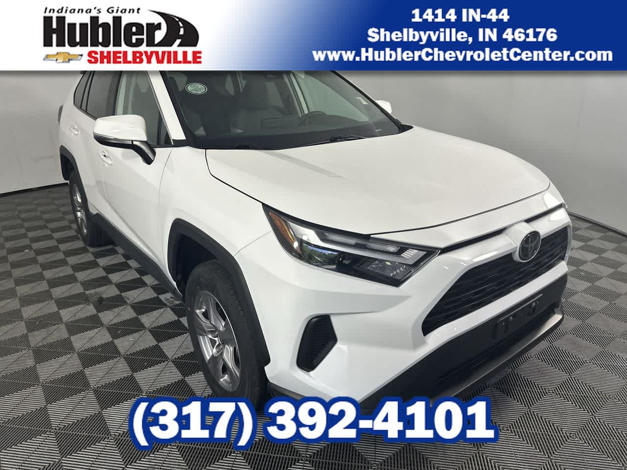 2025 Toyota RAV4 XLE in Ice Cap — front three-quarter view
