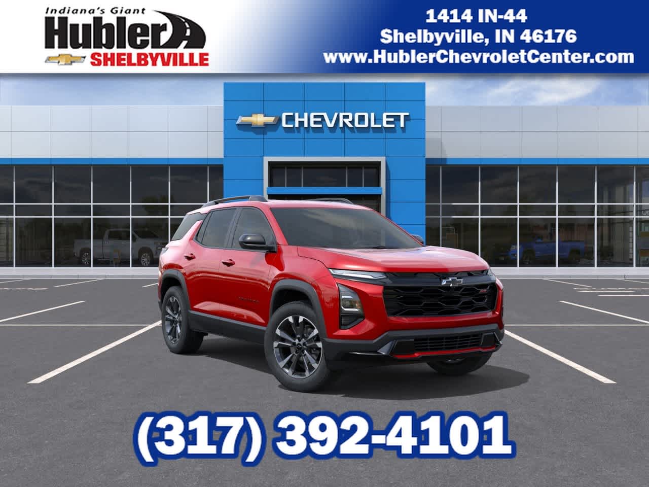 2027 Chevrolet Equinox FWD RS in Radiant Red Tintcoat — front three-quarter view
