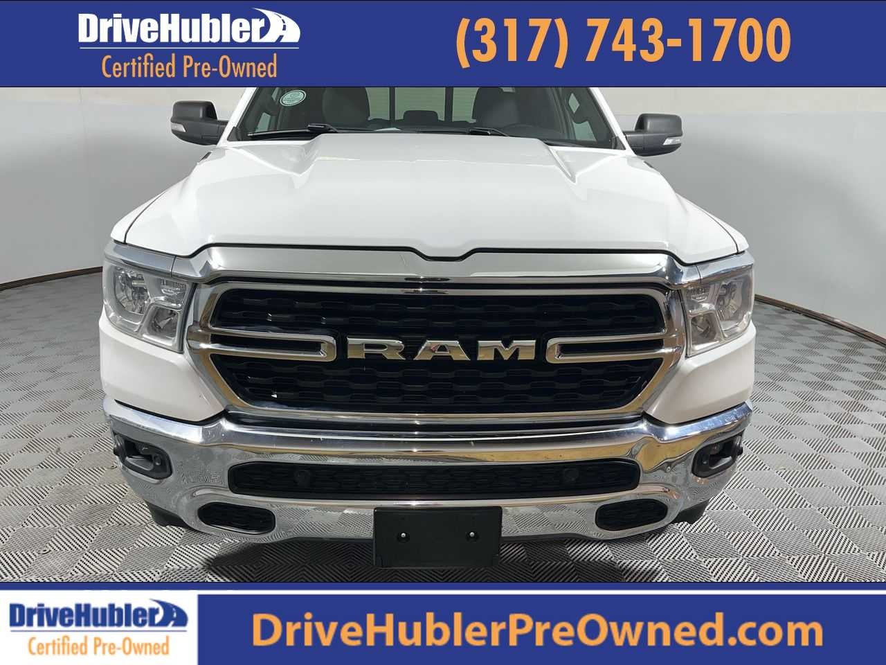 2022 RAM 1500 Big Horn in Bright White Clearcoat — front three-quarter view