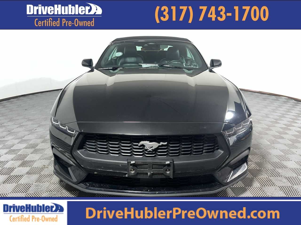 2025 Ford Mustang EcoBoost Premium in Shadow Black — front three-quarter view