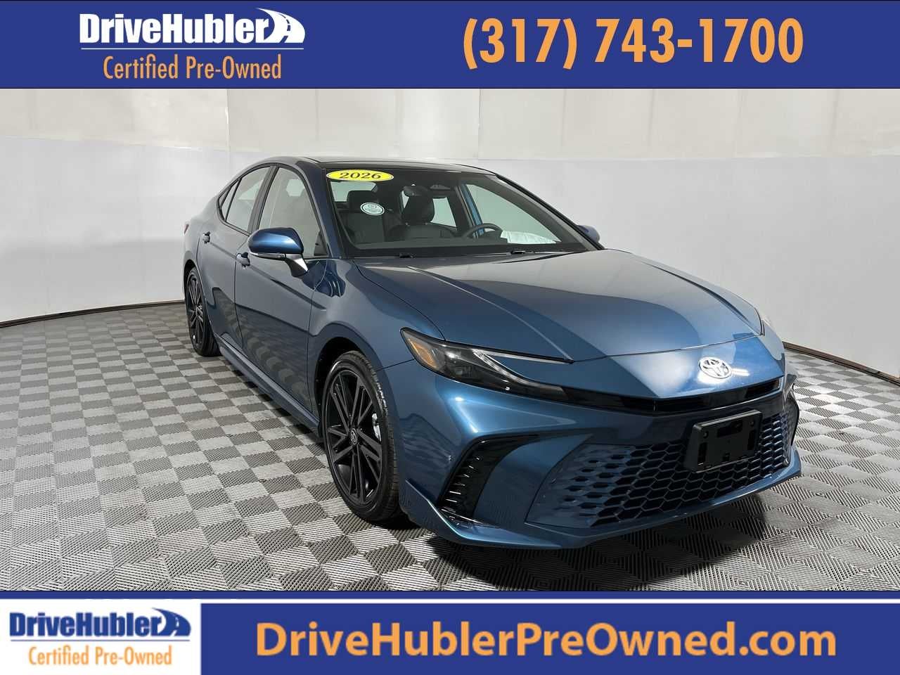 2026 Toyota Camry XSE in Ocean Gem — front three-quarter view