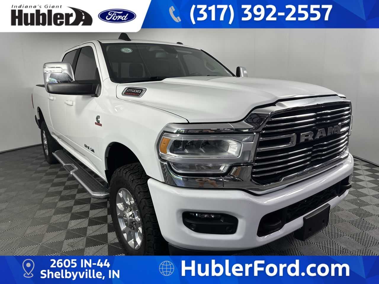 2024 RAM 2500 Laramie in Bright White Clearcoat — front three-quarter view